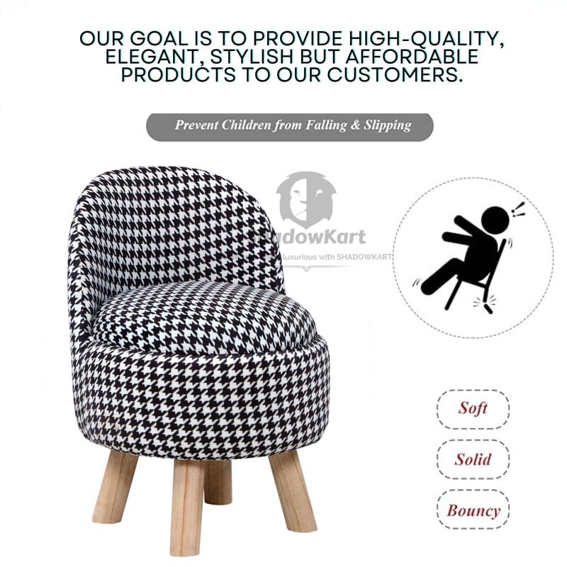 Image of Ottoman Kids pouffe Stool for Small Baby Chair Study Stool for Kids Playing Products Little Baby Dining Chair for Feeding Kids Cartoon Bedroom Chair,14x14x26 Inch, Single Chair