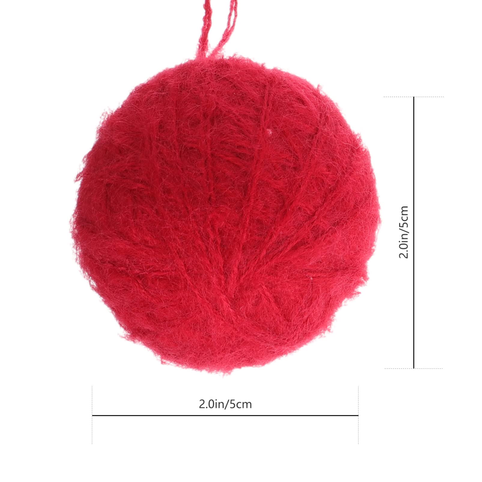 PRETYZOOM 7 Juegos Bola De Estambre Manualidades Navideñas Christmas Tree Christmas Xmas Tree Adornos Luces De Fiesta Adorno De Árbol De Navidad Adorno Colgante Hilo Rojo 10 Uds * 7