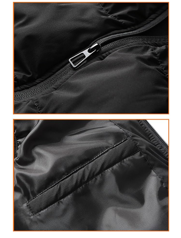 Chaleco Acolchado Hombre Chaleco Acolchado Con Capucha Para Hombre Chaqueta Acolchada Sin Mangas Con Capucha Abrigo De Invierno Grueso Y Cálido Informal Resistente Al Viento Acolchado Y Con Bolsill