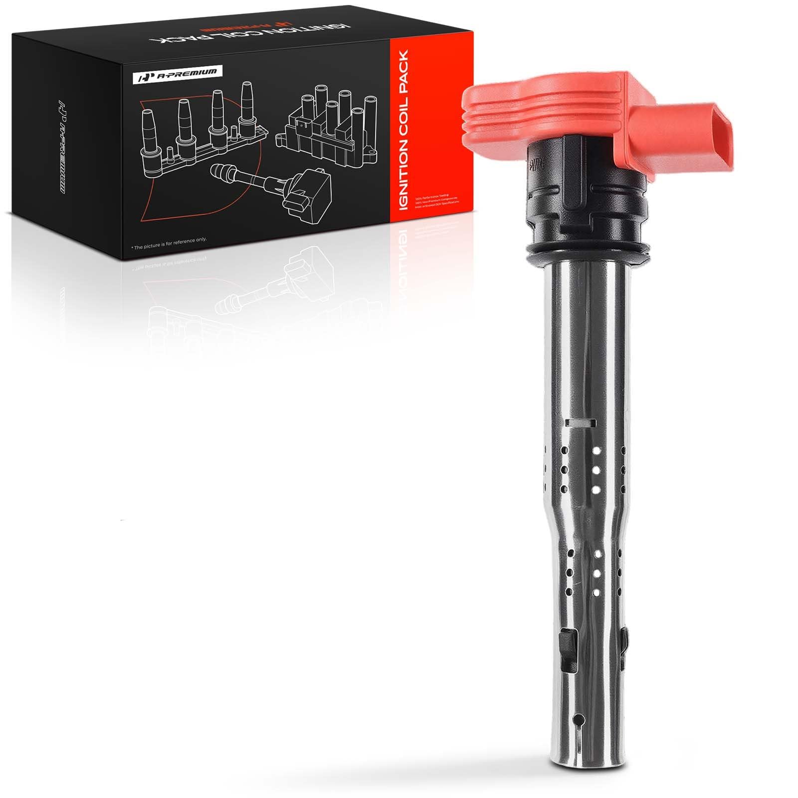 A-Premium Engine Ignition Coil Pack Compatible with Audi A4 A5 A6 Q7 S4 S5 S6 S8 R8 & Porsche Cayenne Cayenne & Volkswagen Touareg - 3.0L 3.2L 4.2L 5.2L, 2005-2019 - Replace# 06E905115E-image-40