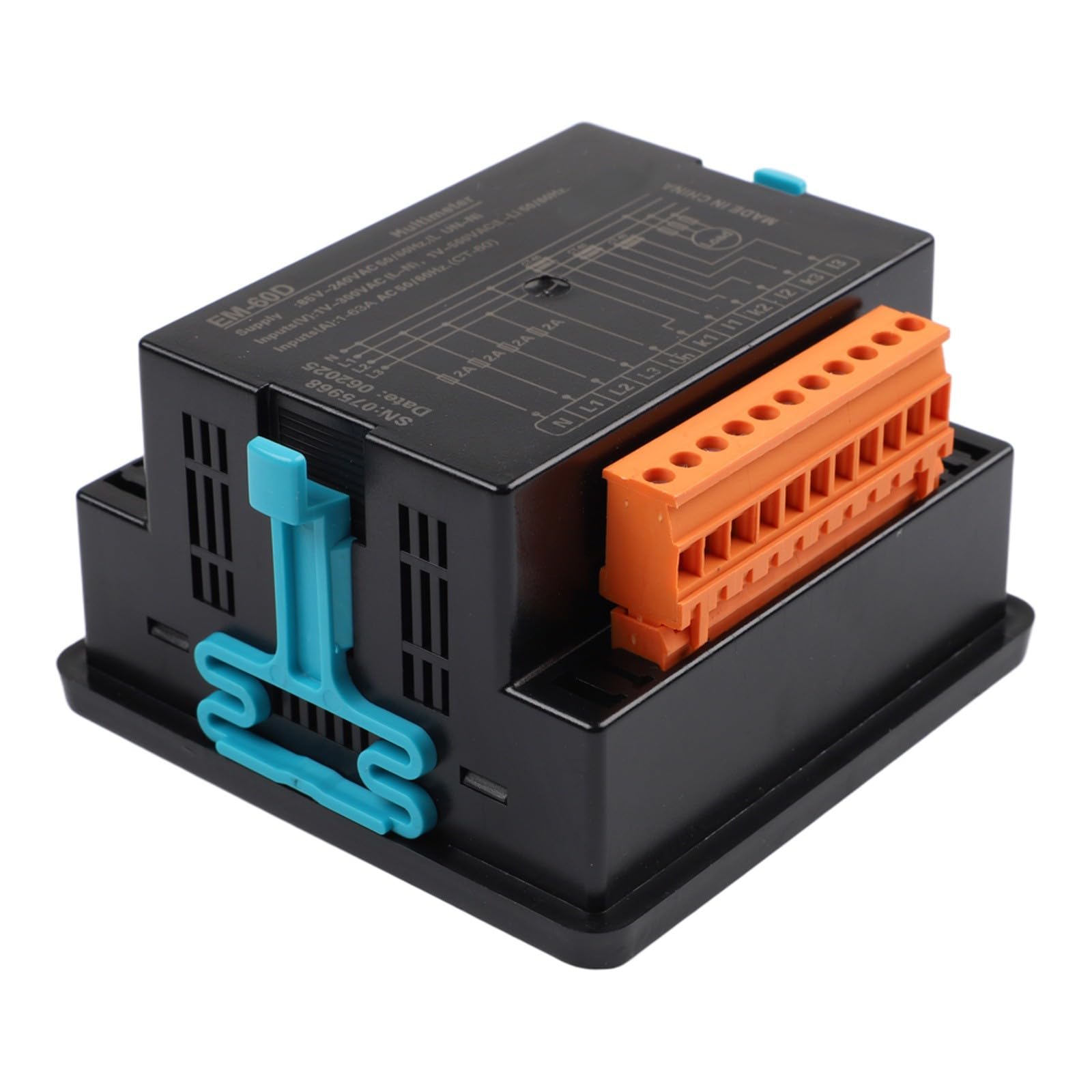 Contatore digitale trifase SEM-06D per corrente alternata, tensione e frequenza, 85-240 V AC, corrente di ingresso 5 A, con indicatore LED e test di fase