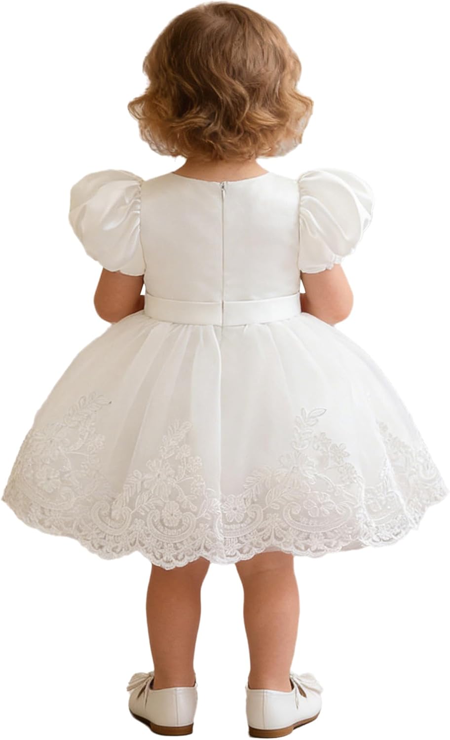Infant Princess Prom Dresses Elegant Bow Wedding Bridesmaids Baby Baptism Evening Gown Crown Easter