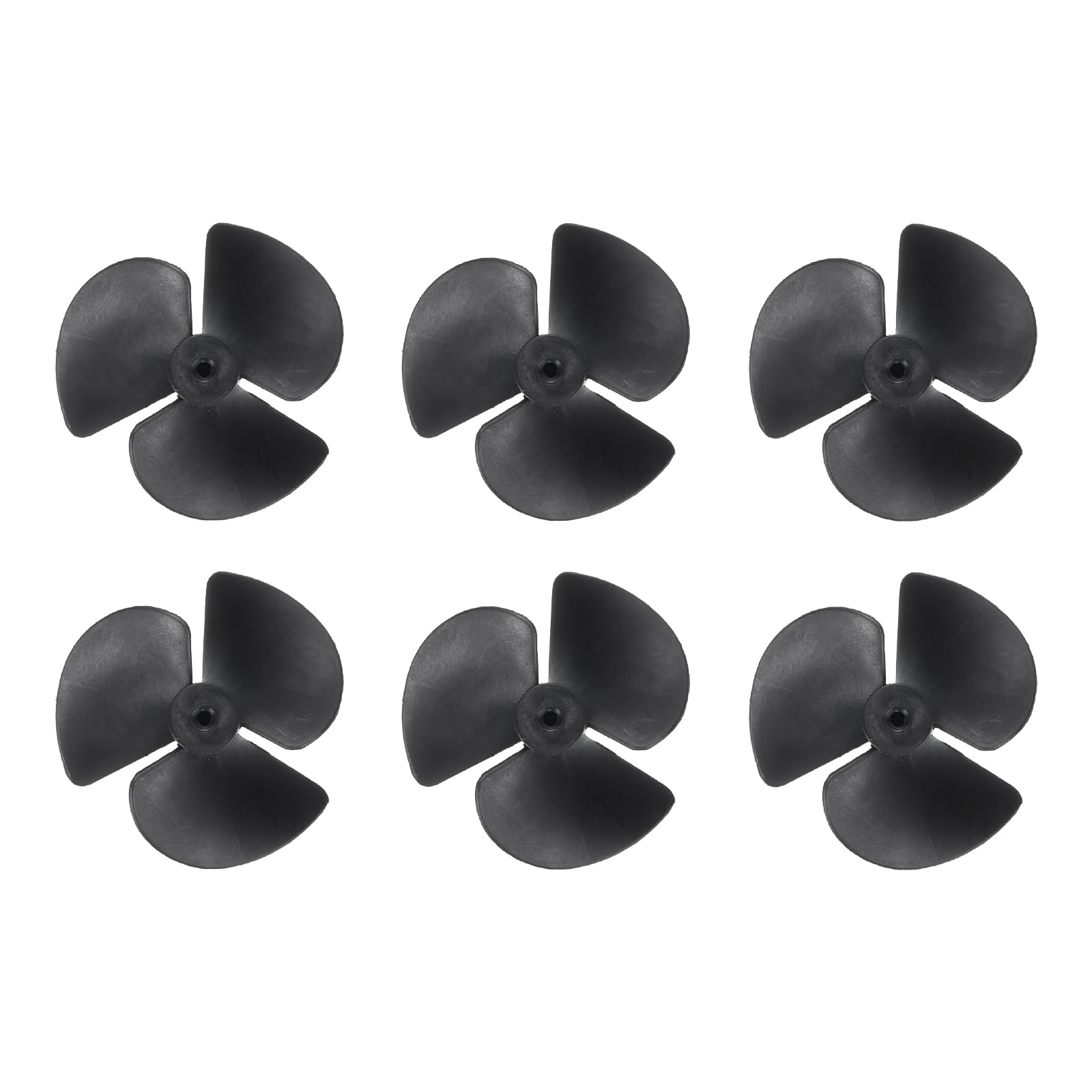 QUARKZMAN 6 Piezas De Hélice para Barco RC, Hélices De 3 Palas Diámetro del Agujero 1.9mm 40mm OD CW Rotación En Sentido Horario Hélice De Taladro para Barco RC, Modelo De Barco DIY, Negro