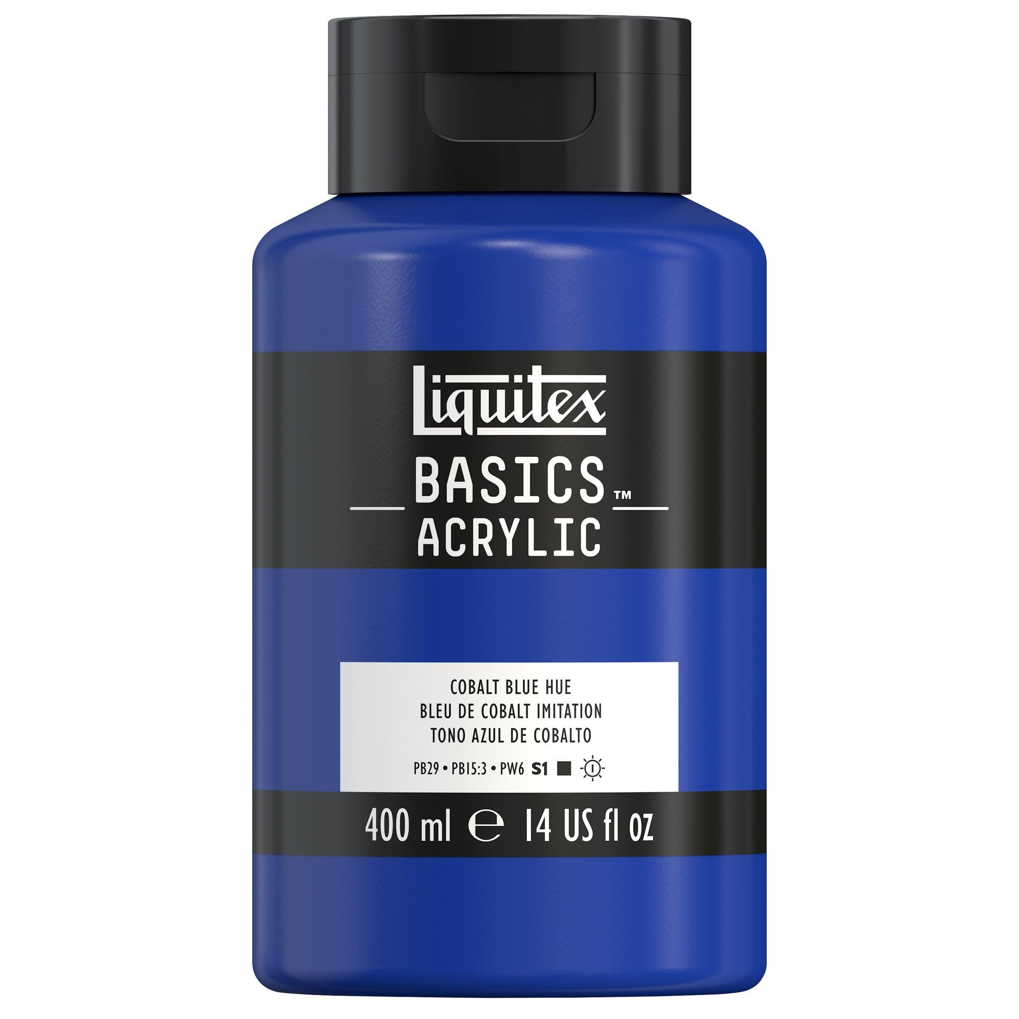 LIQUITEX Basics Acrylic Paint, Cobalt Blue Hue, 400 ml Bottle