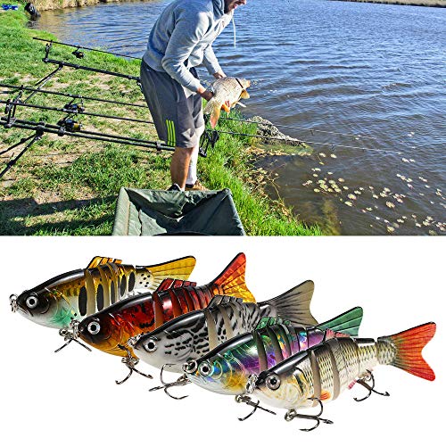 Iscas de pesca, Andoer Conjunto de 5 unidades de iscas de pesca 10 cm 20g isca dura Isca dura Armadu
