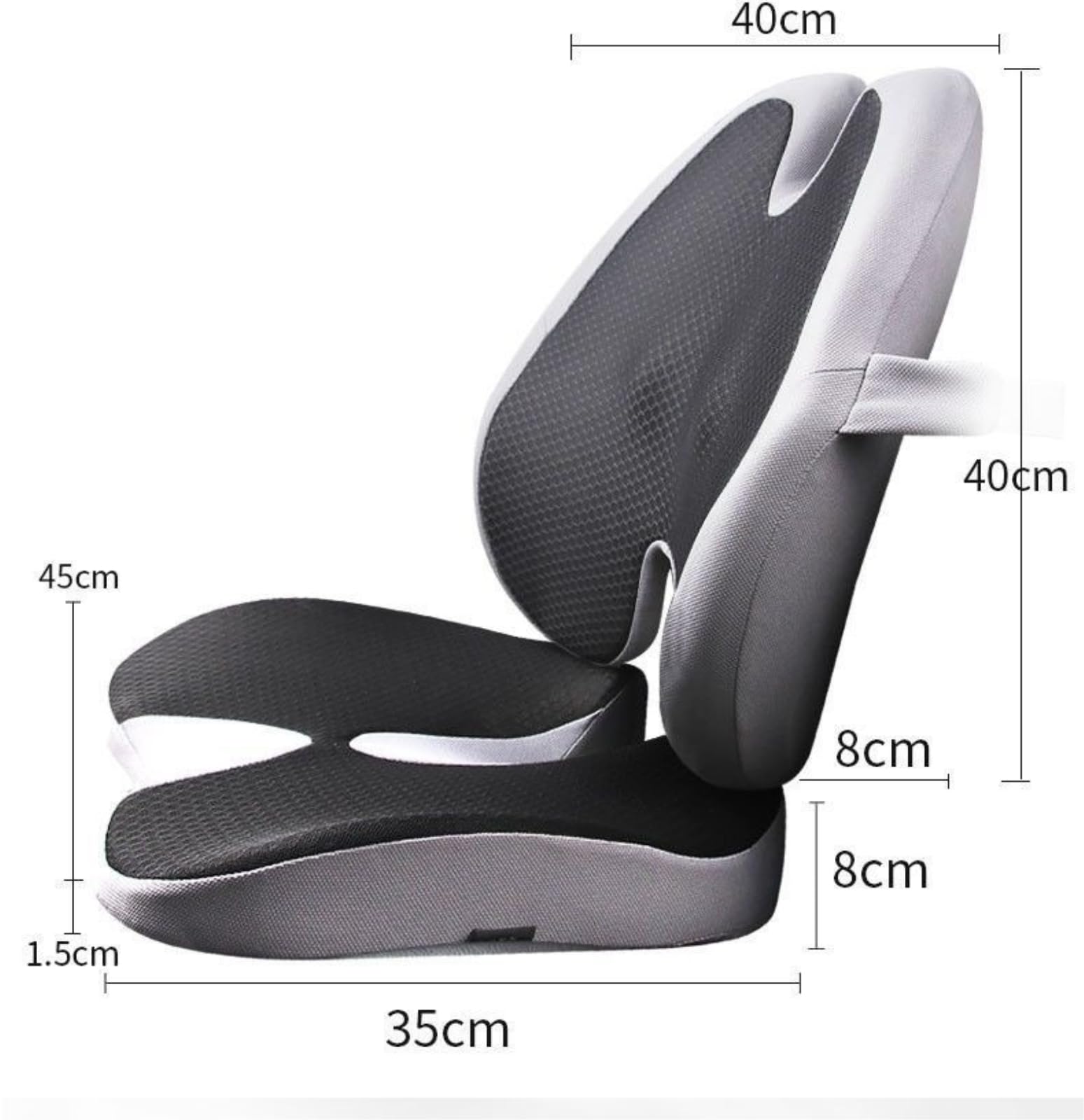 Cuscino Auto, Lombare Ergonomico del Sedile in Schiuma di Memoria con Sostegno Lombare, Posteriore per Sedia da Ufficio, Seggiolino Casa E Viaggio-Coffe Set