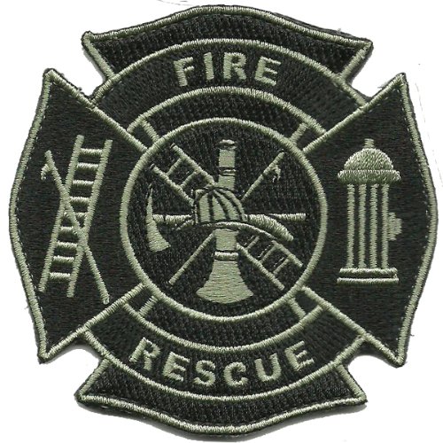 Fire & Rescue Tactical Patch - Black & Silver