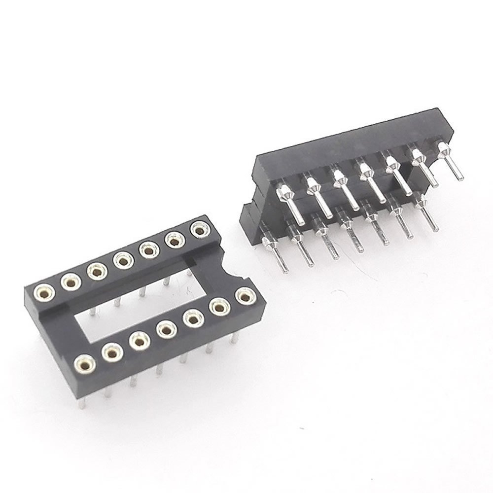 McIgIcM 34pcs 14pin IC Sockets DIP IC Sockets Adaptor Solder Type