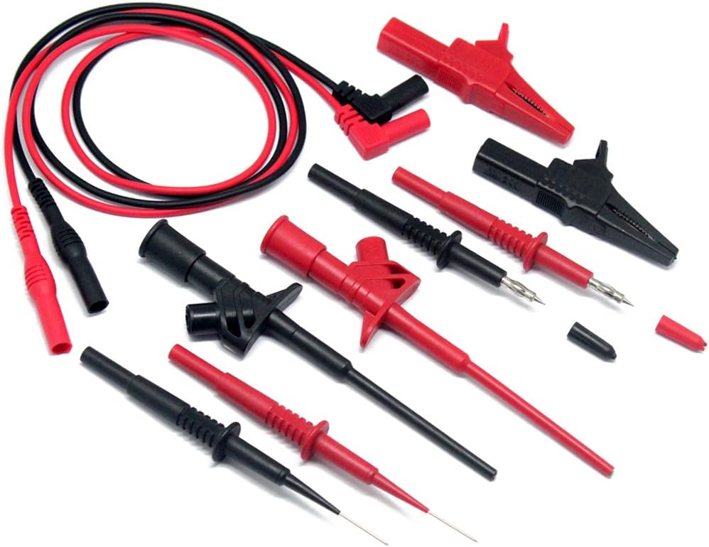 Needle Tipped tip Lead Set for multimeter Two Safety Crocodile Clips Shrouded Banana Plugs Lead Extensions TLP20162