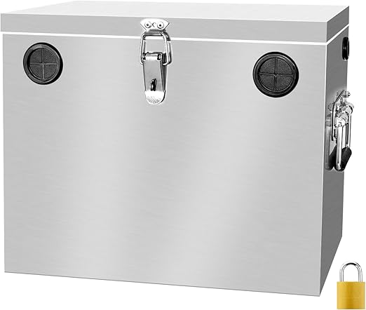 12V Car/RV/Marine Battery Box, Stainless Steel Battery Relocation Kit for Trailer, Boat, Trolling Motor, Kayak (Group 27)