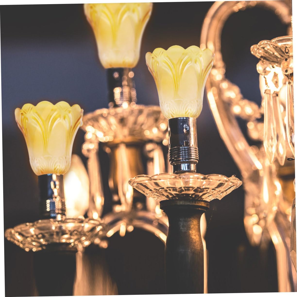ARTIBETTER Replaceable Glass Lamp Shade for Table Lights for Living Room Bedroom Elegant Ceiling Lamp Cover Fits Fixtures