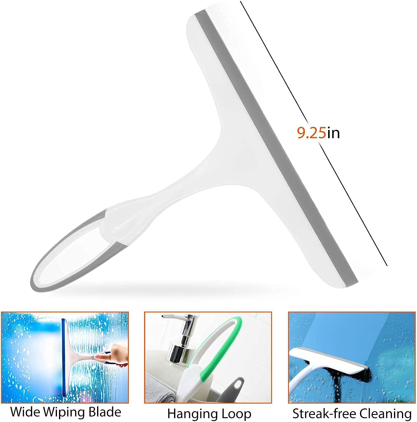 PREZONE Kitchen Platform & Glass Wiper All-Purpose Cleaning Windows Car Windshield Bathroom Mirrors Table Cleaner (Multicolor) 3