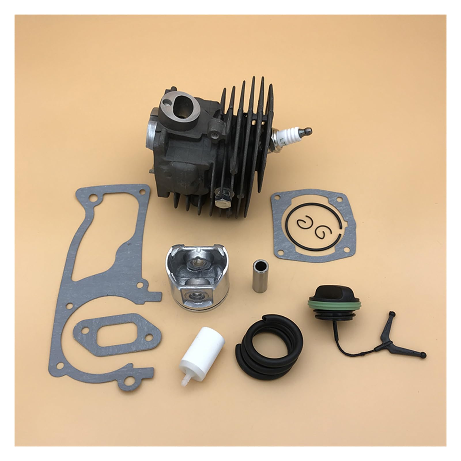 Kit de filtro de combustible de bujía de pistón de cilindro de 47mm for HUSQVARNA 359 357 XP 357XP piezas de Motor de motosierra de gasolina 537 15 73-02