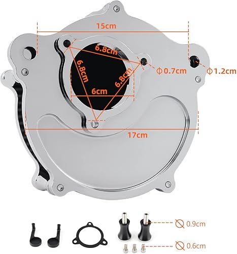 Miniatura 3 de Filtros de filtro de aire CNC de aluminio para motocicleta, filtro de aire estilo calavera, kit de admisión para Touring FLHXS Street Glide Special