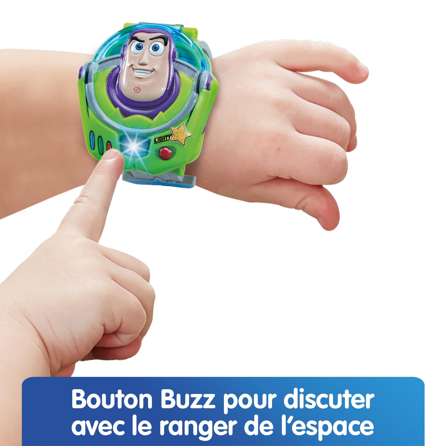 VTech - Toy Story 5, La Montre-Jeu Éducative de Buzz - Montre Toy Story avec Écran Animé, Bracelet Réglable, 10 Cadrans, 4 Jeux - Buzz l'Éclair Parlant - Cadeau Enfant Dès 3 Ans - Contenu en Français