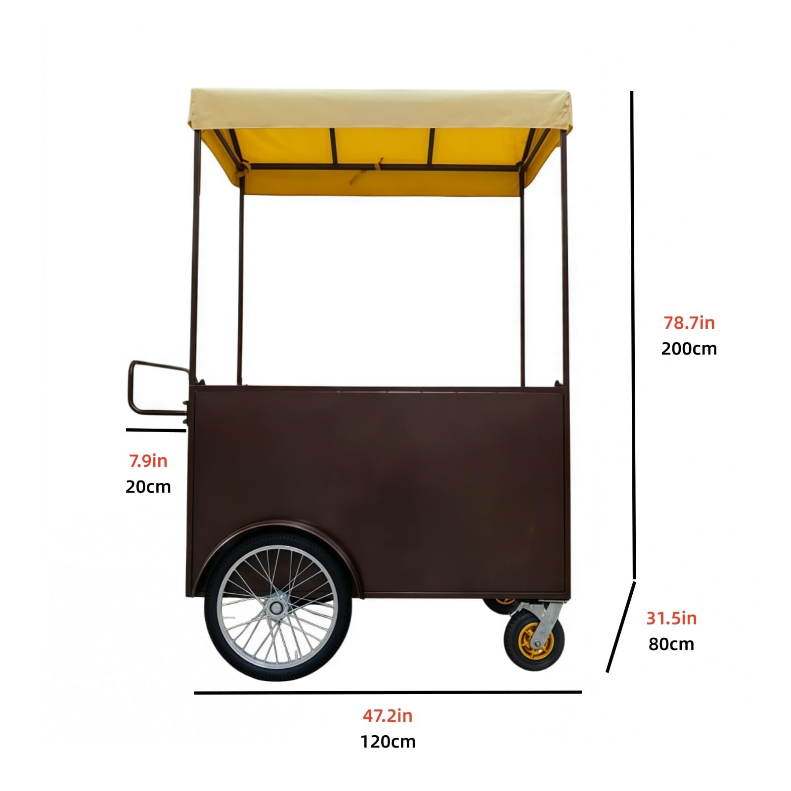 Carrello multifunzionale di vendita dell'alimento con progettazione personalizzabile per la stalla del mercato e gli eventi all'aperto