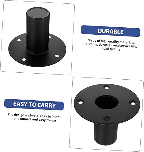 Miniatura 2 de 1 PC altavoz de hierro inferior de metal soporte de trípode soporte de DJ soporte de altavoz base de cono de audio soporte de altavoz de altavoz de