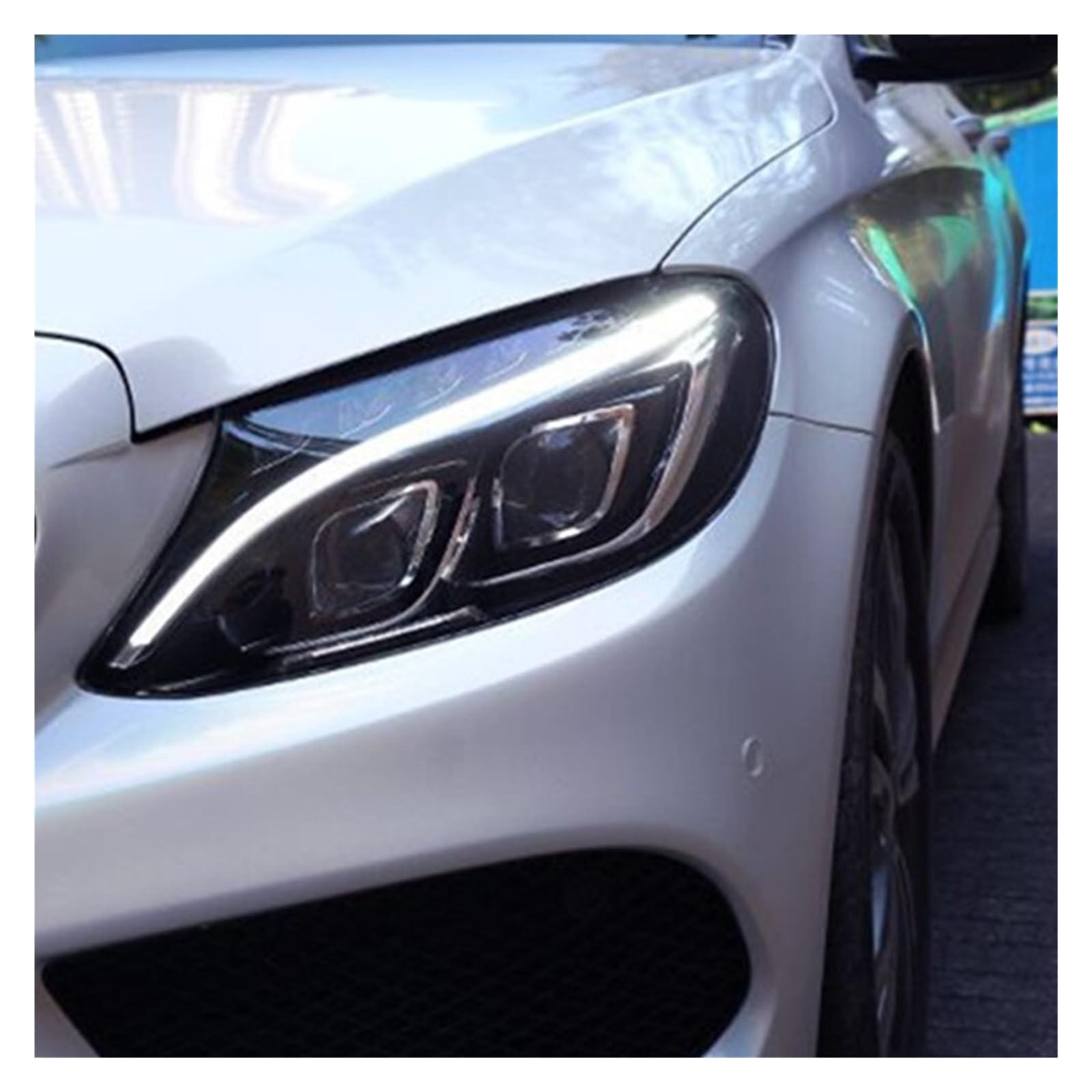 Lampada Fanale Posteriore Auto Luci Anteriori Per Benz W205 HA CONDOTTO il Faro 2015-2019 Per Classe C C180 C200 C260 C300 Aggiornamento di Alta Configurare accessori automobilistici