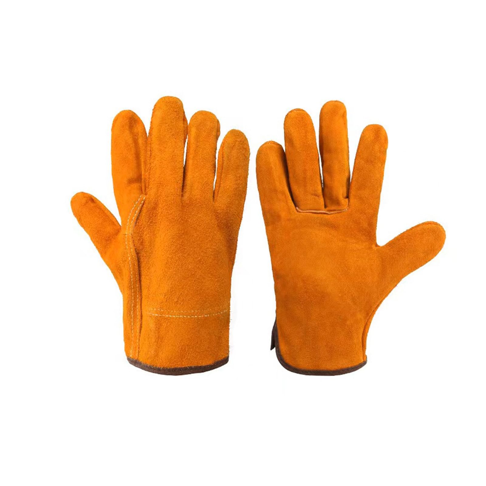 Nicoc Short Welding Gloves, Fire/Heat Resistant Work Gloves for Animal Handling, Forge, Fireplace, BBQ, Construction, Gardening, Oven, Furnace, Stove, Pot Holder, Industry Cutting, Large Size