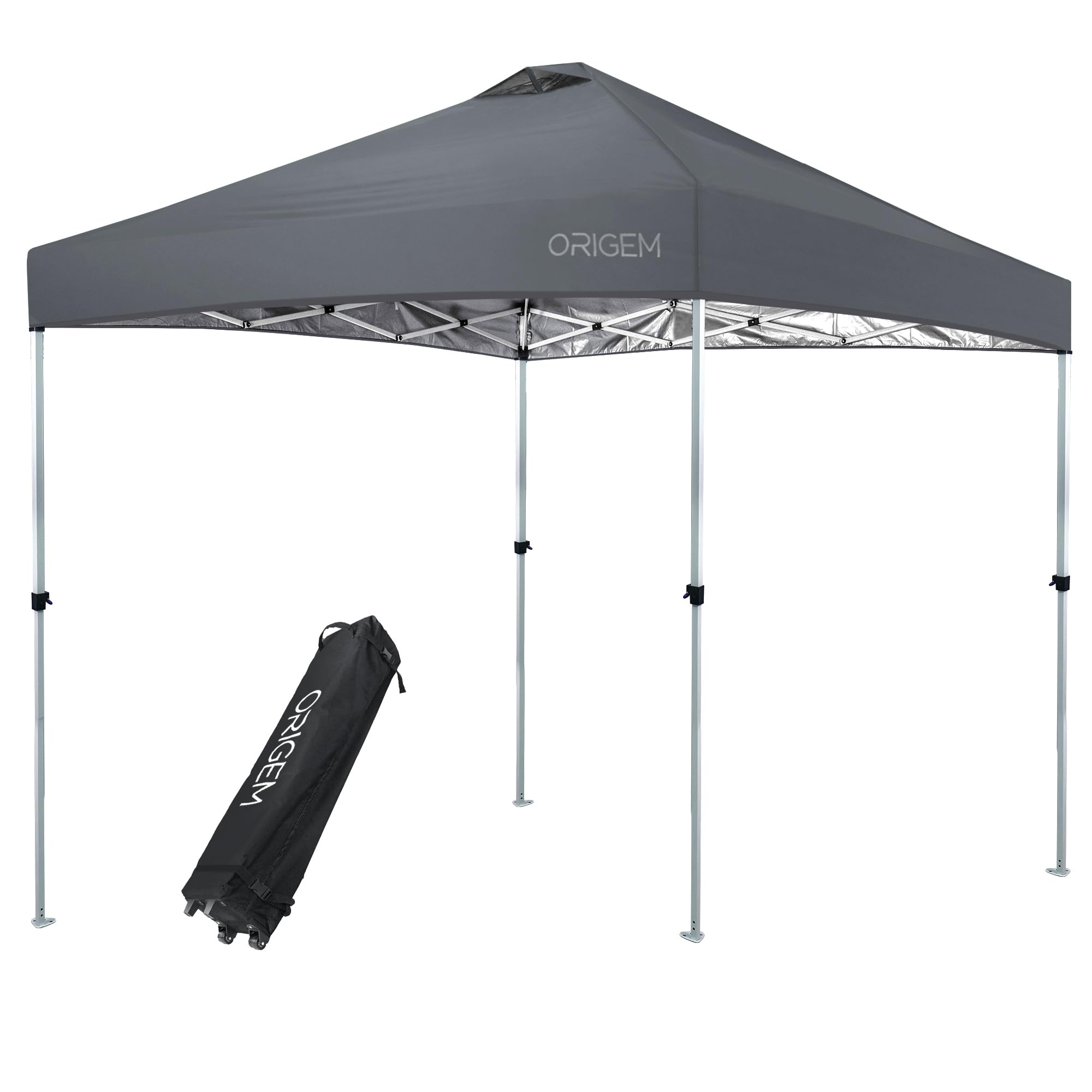 Origem Tonnelle de Jardin Extérieur 3x3 Pliante Imperméable avec Parois | Montage rapide en un geste, parois latérales, sac à roulettes, abri pour jardin, camping, marché et événements en plein air