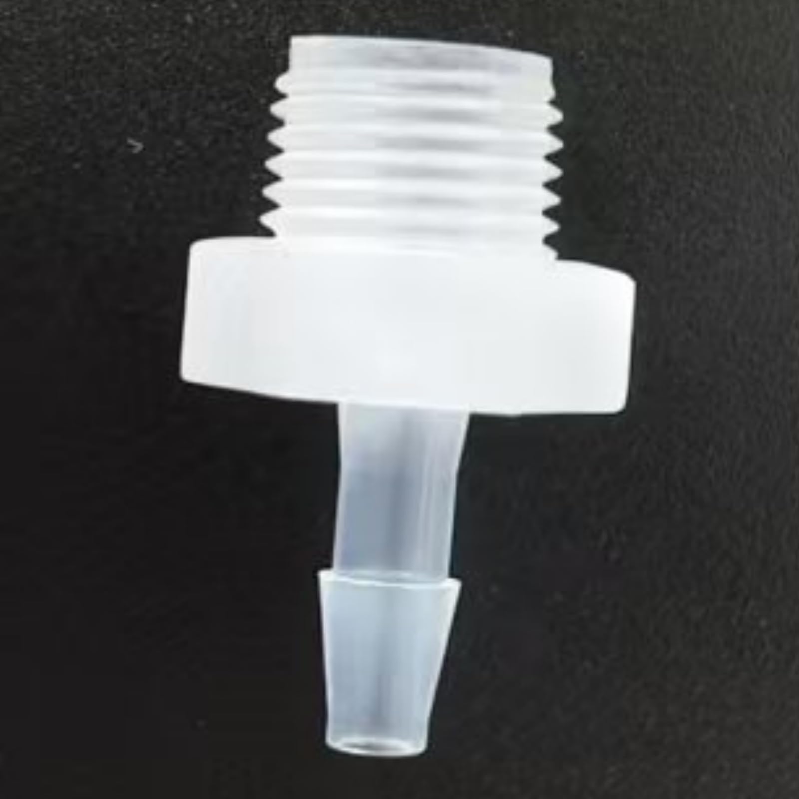 Conector de manguera PP transparente for líquido combustible, paquete 50, rosca macho 1/8G a conector púas(1/8inch 3.2mm)