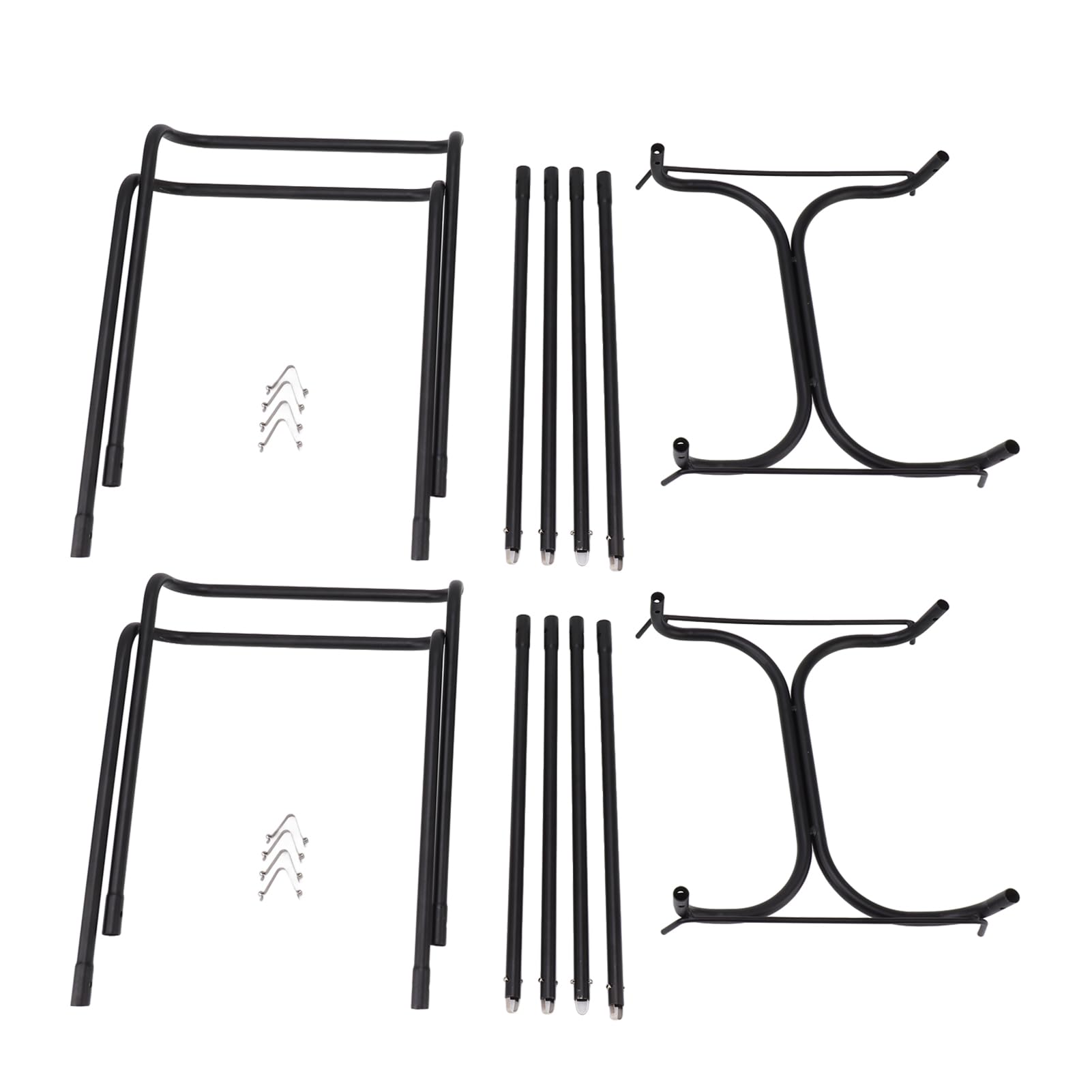 Keebgyy 2 Set Trash Bag Holder Stand, Garbage Bag Holder Frame, Portable Trash Bag Holder, Stainless Steel Bag Holder, Detachable Garbage Shelf Trash Bag Rack for Outdoor Camping BBQ Picnic