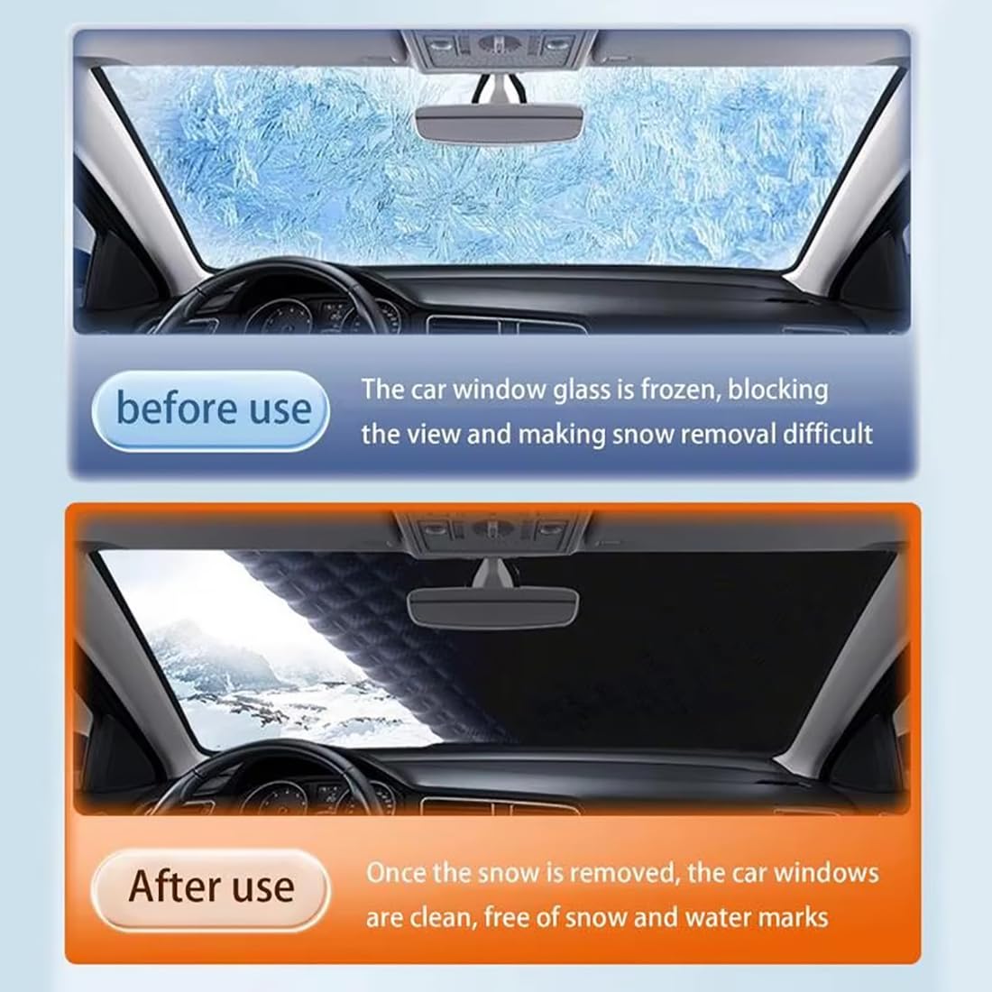 Housse de Protection Contre la Neige pour Pare-Brise de Voiture pour Chrysler 200 2011-1014,Pare-Soleil de Voiture
