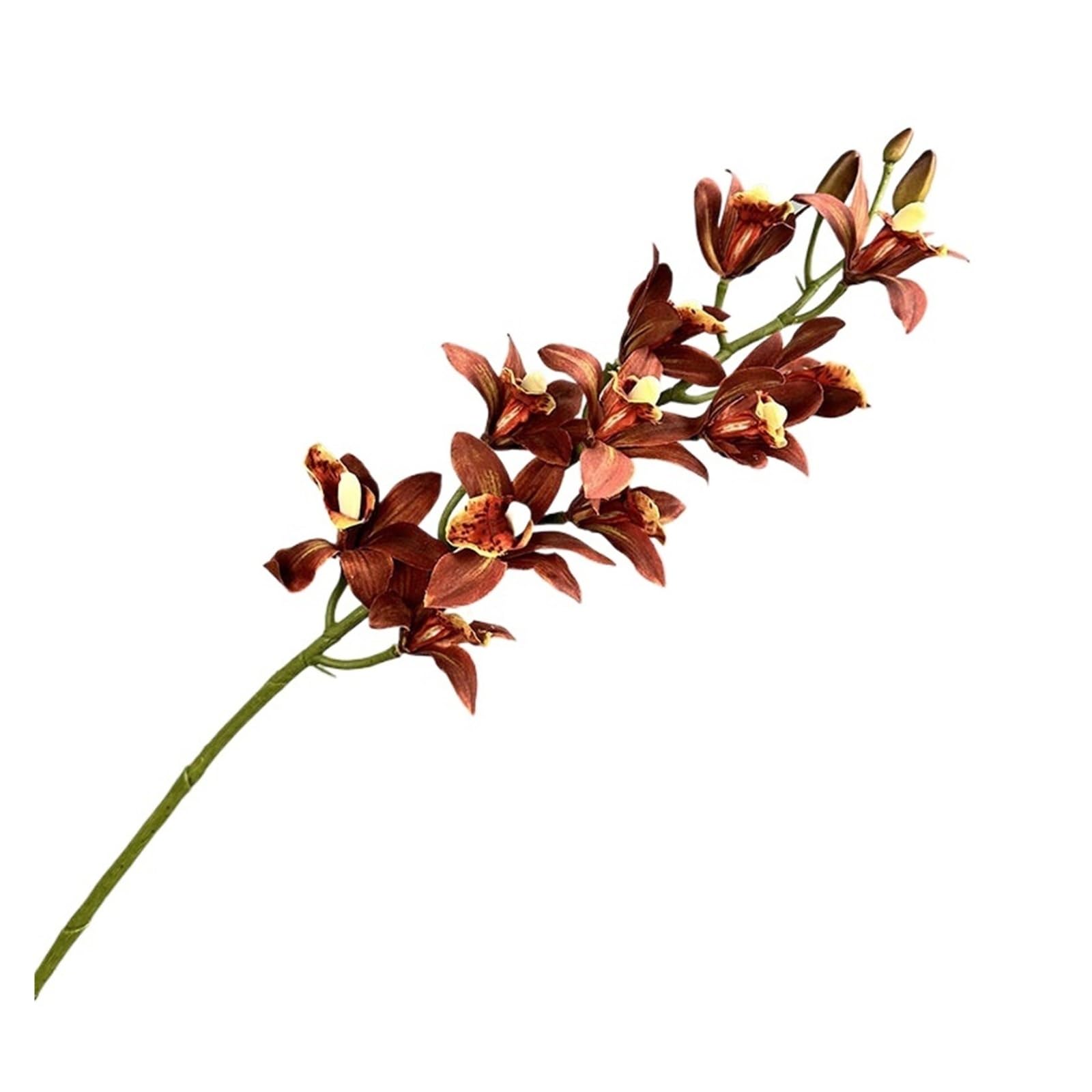 HamPaesk 3pcs Simulation Flower Plant Restaurant Decoration Silk Fake Flowers Artificial Branch(Coffee heart)