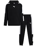 Boys Sweatpants Set - 2 Piece Fleece Pullover Hoodie Sweatshirt and Boys Jogger Pants Youth Kids Activewear Set (8-16)