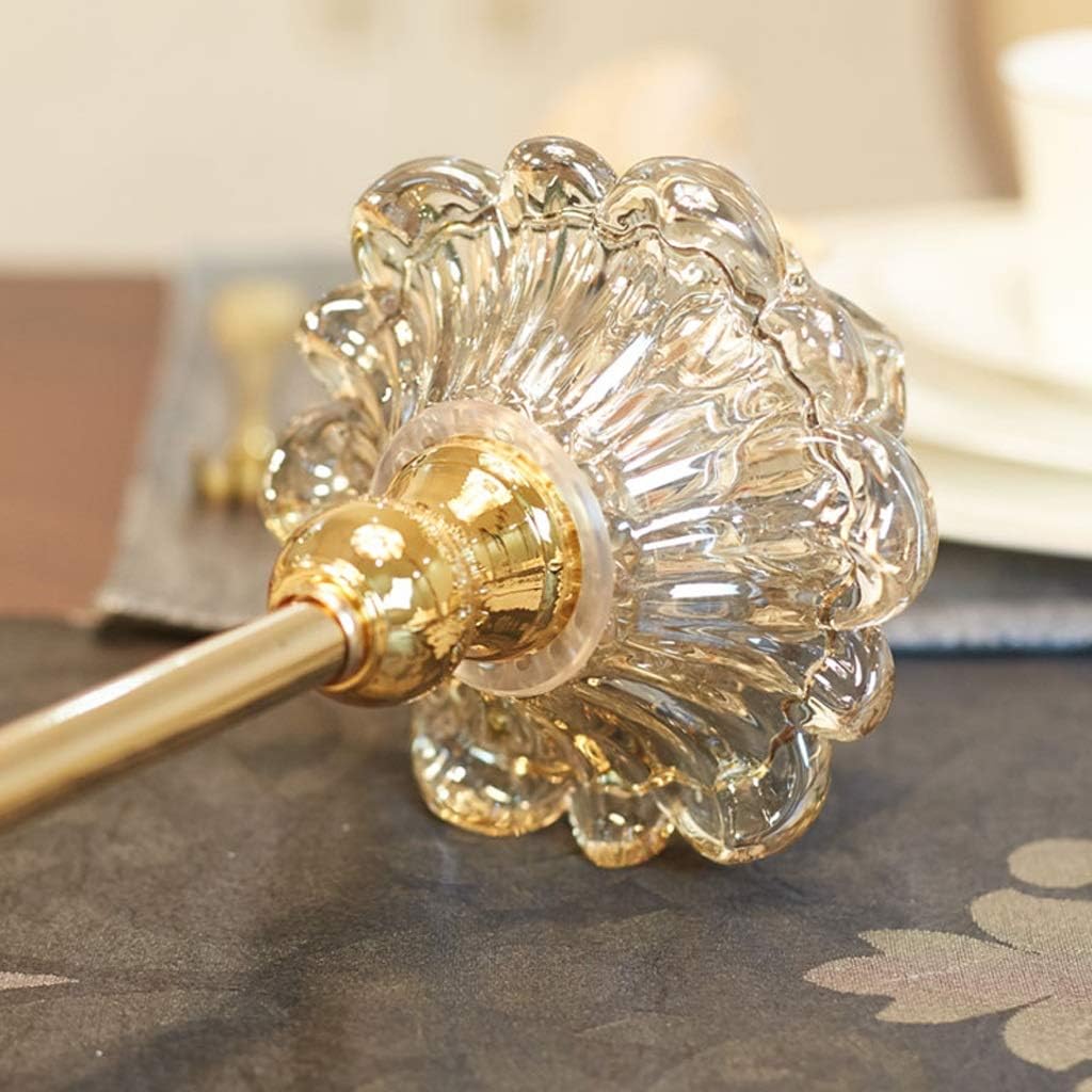 Candelabras Gold Crystal Candle Holder Set Decoration Romantic Candlestick Luxurious Prop for Sample Room Decoration (Color : Gold Size : L) (Gold Small)