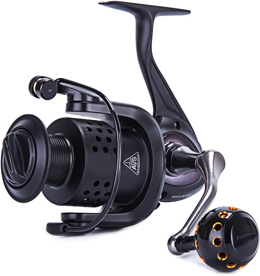 Thekuai Spinning Fishing Reel 9+1BB Stainless Metal Body Smooth Powerful CNC Integrated Carbon Fiber Brakes Anti-Corrosion for Saltwater Freshwater Fishing(JG3000)