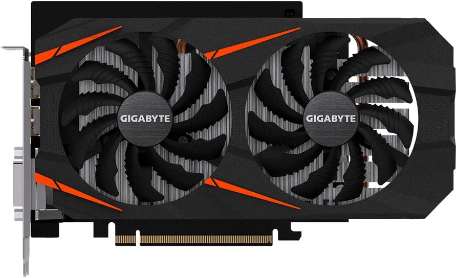 Gigabyte GV-N1060WF2OC-6GD Scheda Grafica da 6 GB GDDR5, 1280 Core, 1556MHz GPU, 1771MHz, Nero Gigabyte GV-N1060WF2OC-6GD Scheda Grafica da 6 GB GDDR5, 1280 Core, 1556MHz GPU, 1771MHz, Nero
