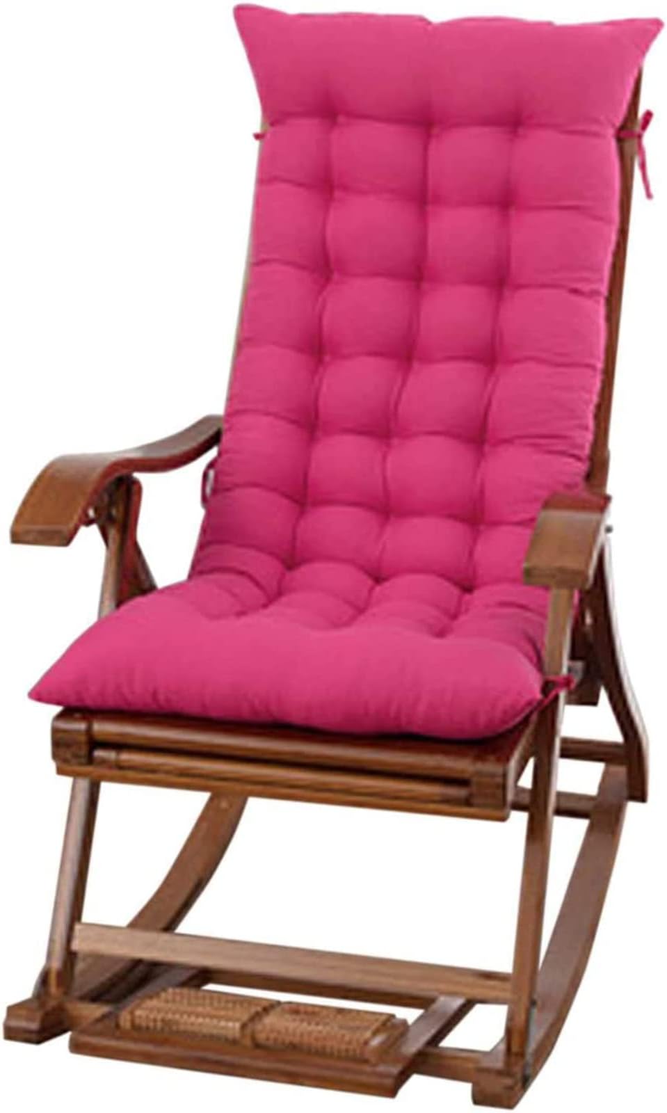 Lounger Cushion Pad, Garden Patio Thick Large Rocking Chair Cushion, Recliner Relax Chair Pad, for Rattan Recliner Indoor Outdoor,rose red,40 * 108cm