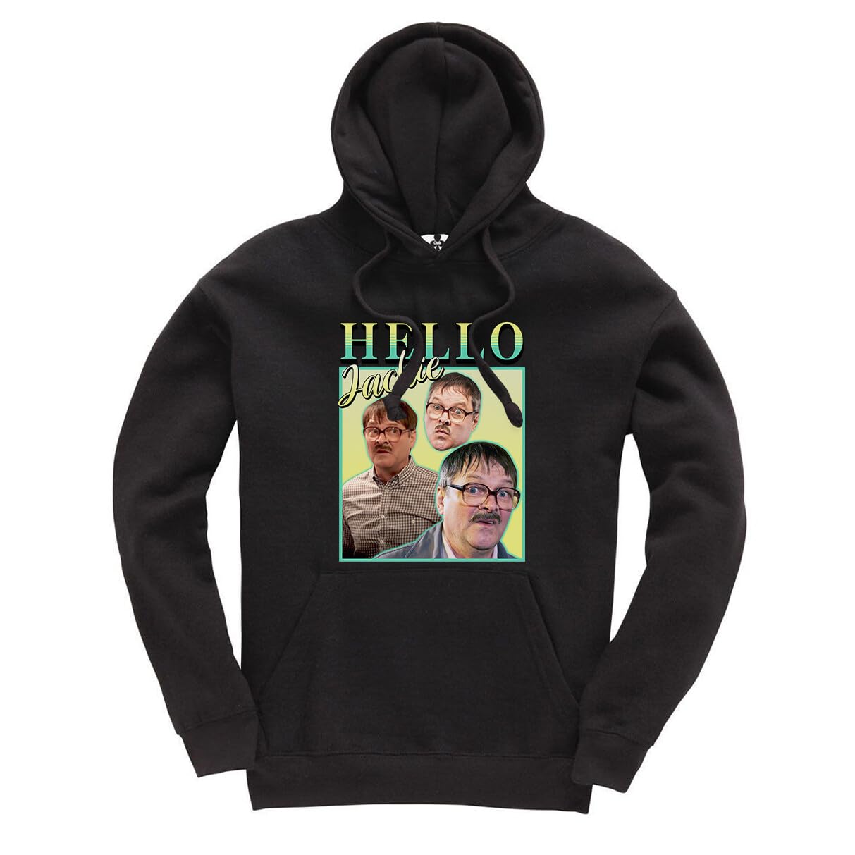 New Spirit Original Unisex Black Hello Jackie Jim Meme Jumper Funny Adults Hoodie Jumper