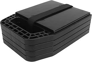 RV Jack Pads 4PCS RV Jack Pad Prevent Jacks Sinking Anti Slip Weather Proof Leveling Jack Block for Camper Caravan Trailer (Black)