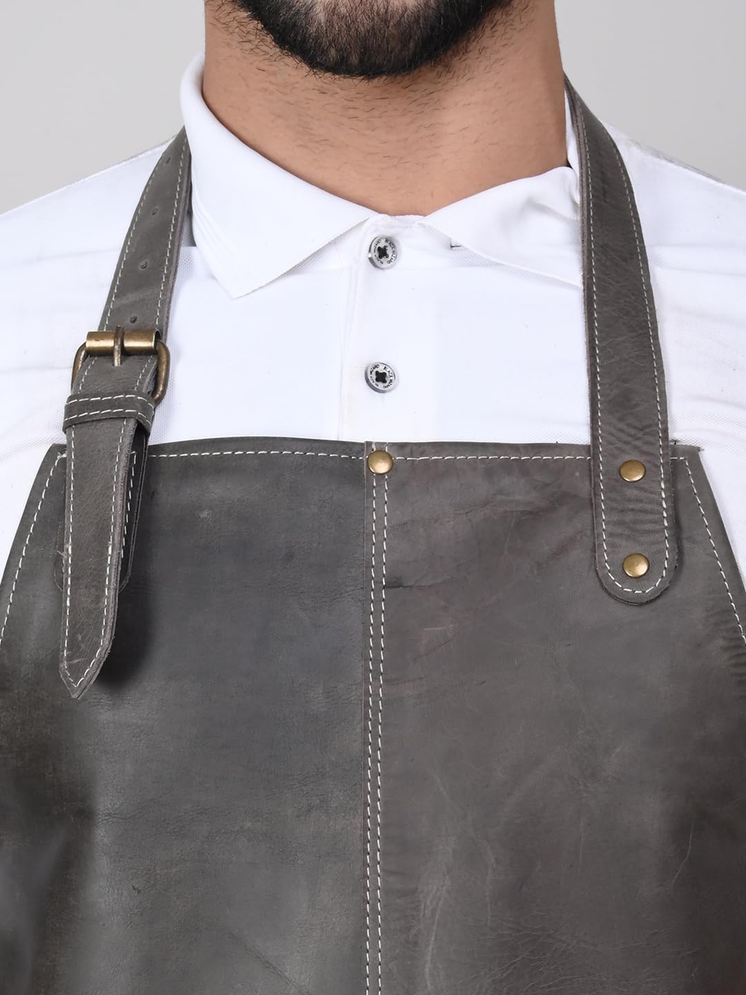 RABADA Leather Apron with Tool Pocket, Heavy Duty Apron, Woodworkers Apron, Mechanics Apron, Blacksmiths Apron, Carpenter Apron, Heat and flame resistance aprons, Adjustable M to 4XL Apron.