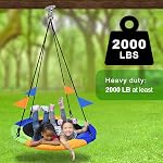 SELEWARE 2 Pack 2000 lb Capacity Stainless Steel 180° Swing Hangers Heavy Duty Swing Hooks for Concrete Ceiling Wooden Hanging Hardware for Por Porch Playground Hammock Gym Swing Sets
