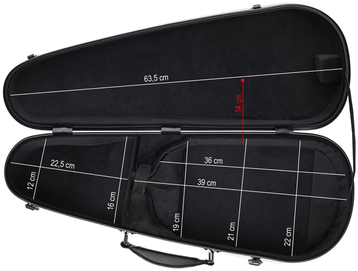 Geigenkoffer Fiberglass 4/4 SlimFlight special rot M-case + Bogenkoffer