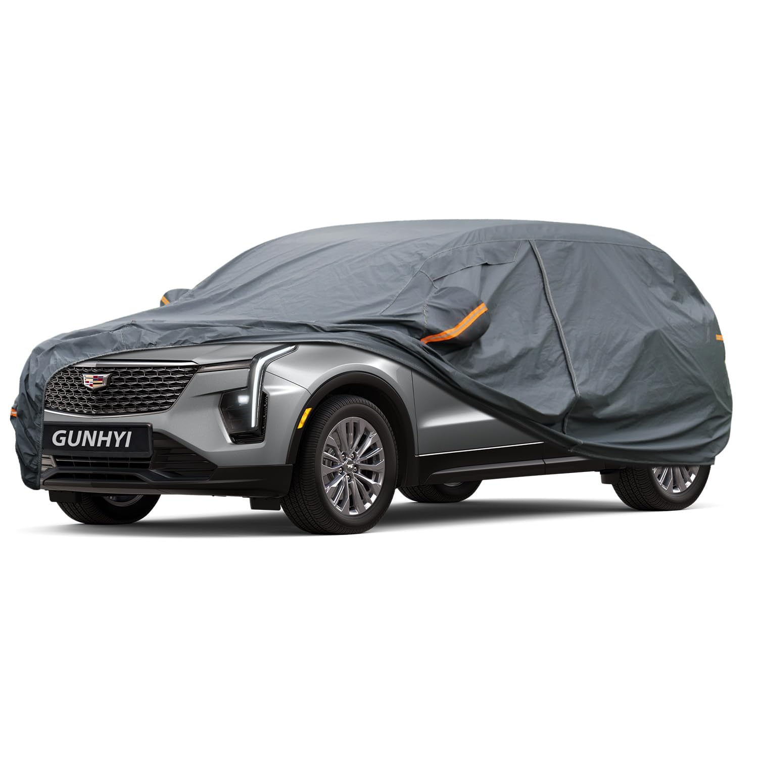 GUNHYI Premium Car Cover Custom Fit Cadillac XT4, 16 Layers Heavy Duty Car Cover Waterproof All Weather with Zipper Door for Sun Rain Snow Dust Uv Protection