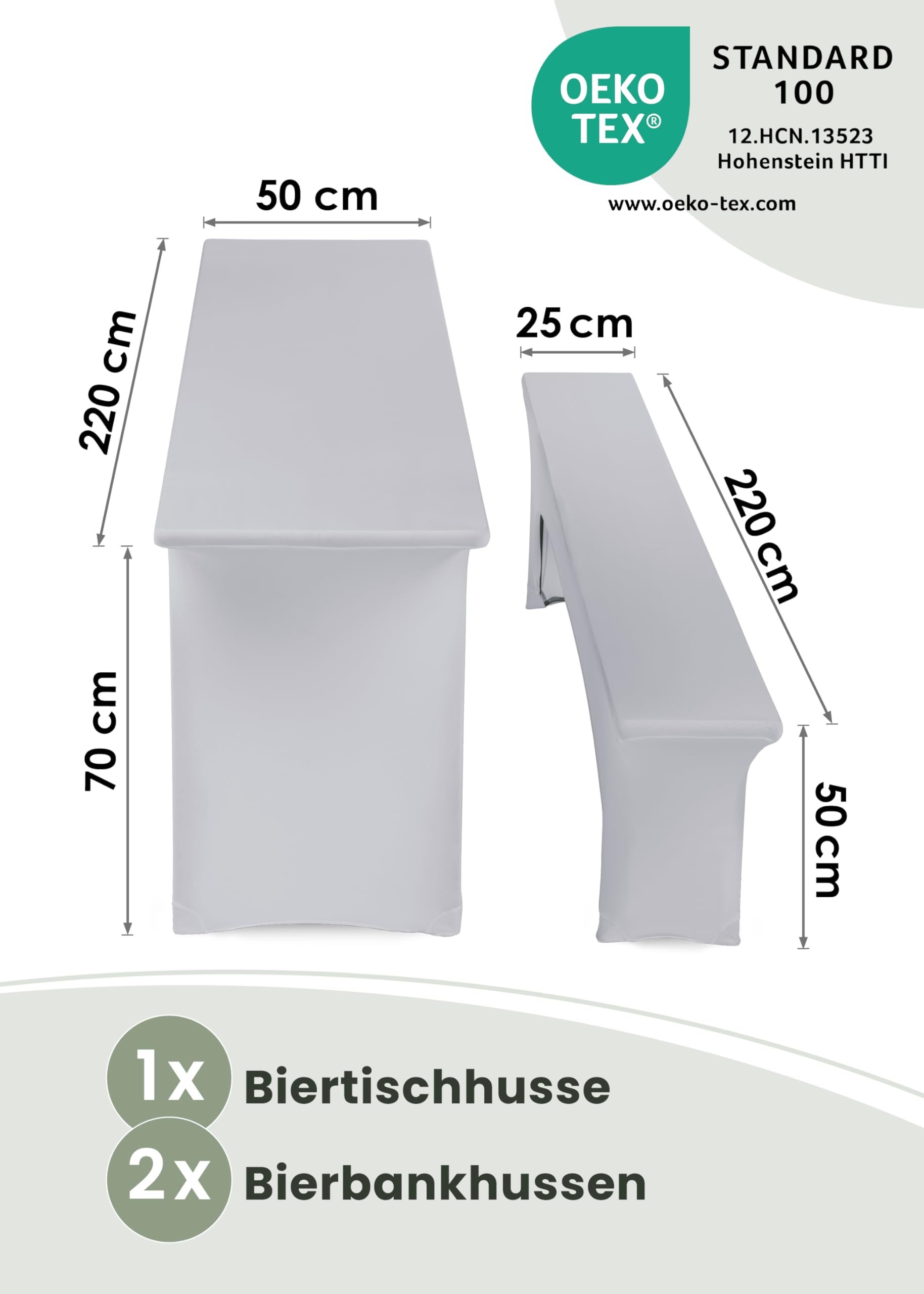 Gräfenstayn® Leopold Stretch - Set van 3 biertafelhoezen van stretch-materiaal voor biertafels van 50 cm of 70 cm breed, met Öko-Tex-keurmerk Standaard 100: Geverifieerd vertrouwen (Rood, 50x220cm Gräfenstayn® Leopold Stretch - Set van 3 biertafelhoezen van stretch-materiaal voor biertafels van 50 cm of 70 cm breed, met Öko-Tex-keurmerk Standaard 100: Geverifieerd vertrouwen (Rood, 50x220cm