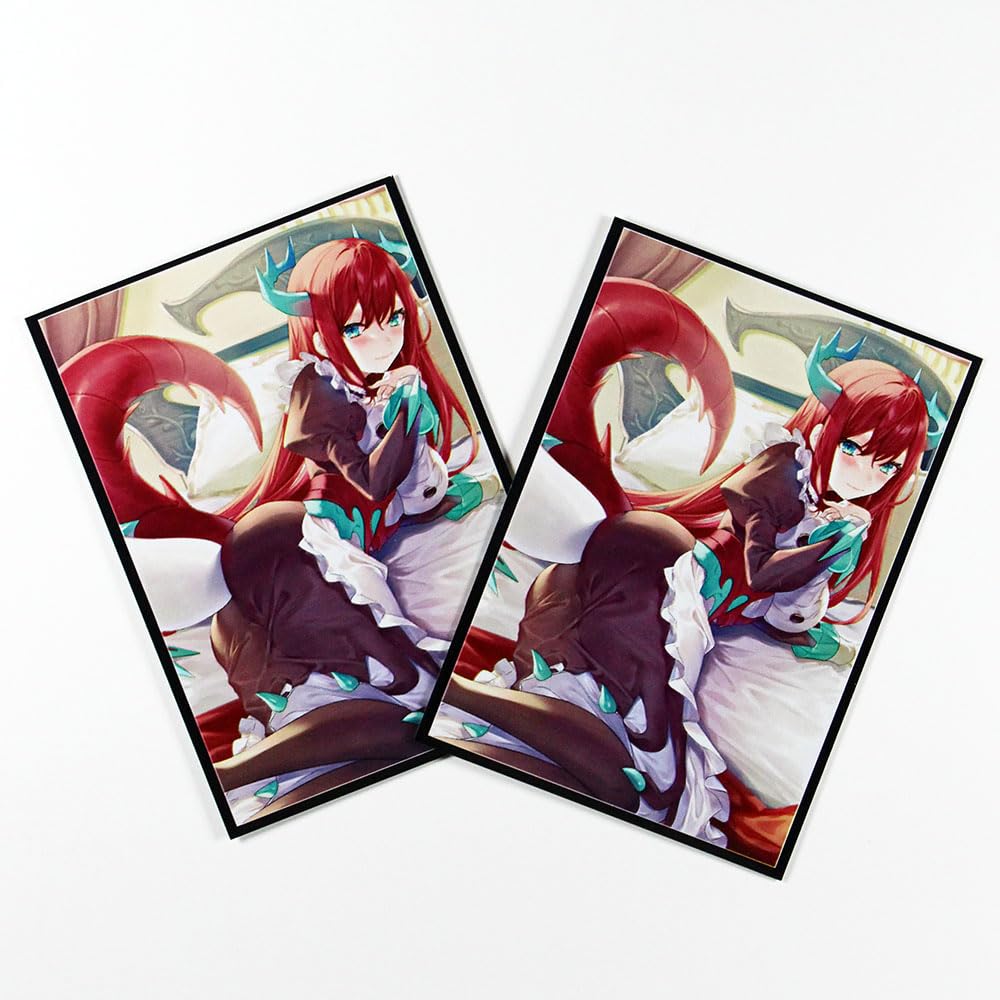 60ct Dragonmaid Girl Anime Top Loading Trading Card Sleeves Deck Protector  for YuGiOh/Japanese Sized Cards 62x89mm(C02) : Amazon.sg: Toys