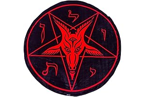 Satanic Circle Baphomet Throw Blanket: Unveil the Mysterious Dark Arts