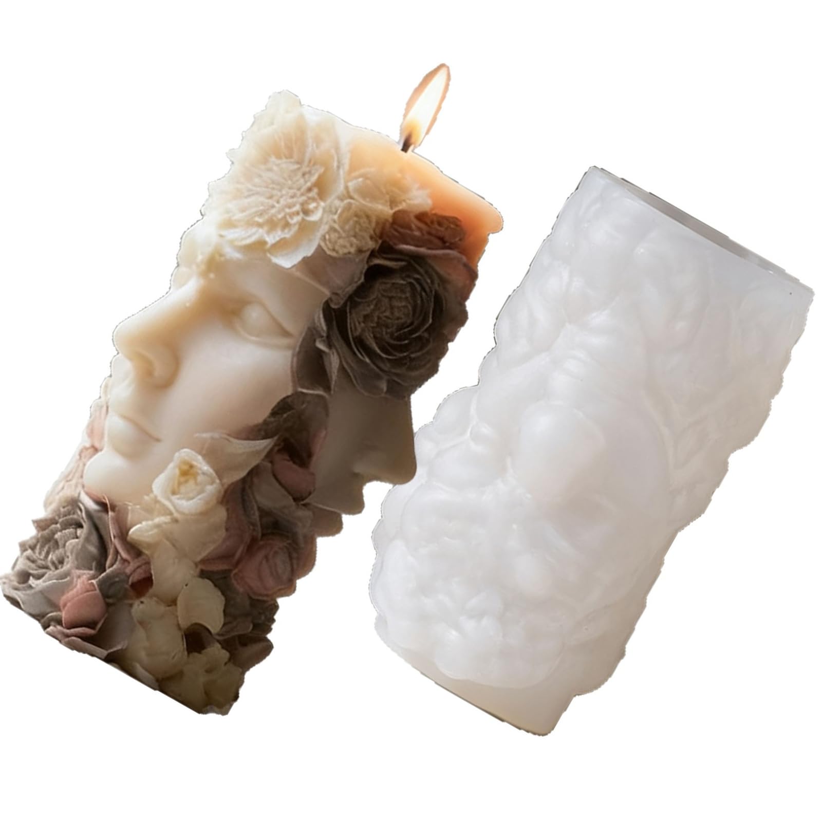 hogtnd Silicone Candle Moulds Relief Shape for Handmade Candles, Soap, Chocolate, Resin Baking Tool, Celebration