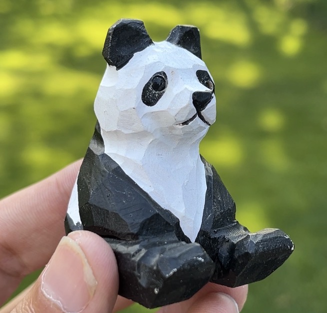 Amazon.com: Selsela Hand-Carved Panda Figurine Bear - Miniature