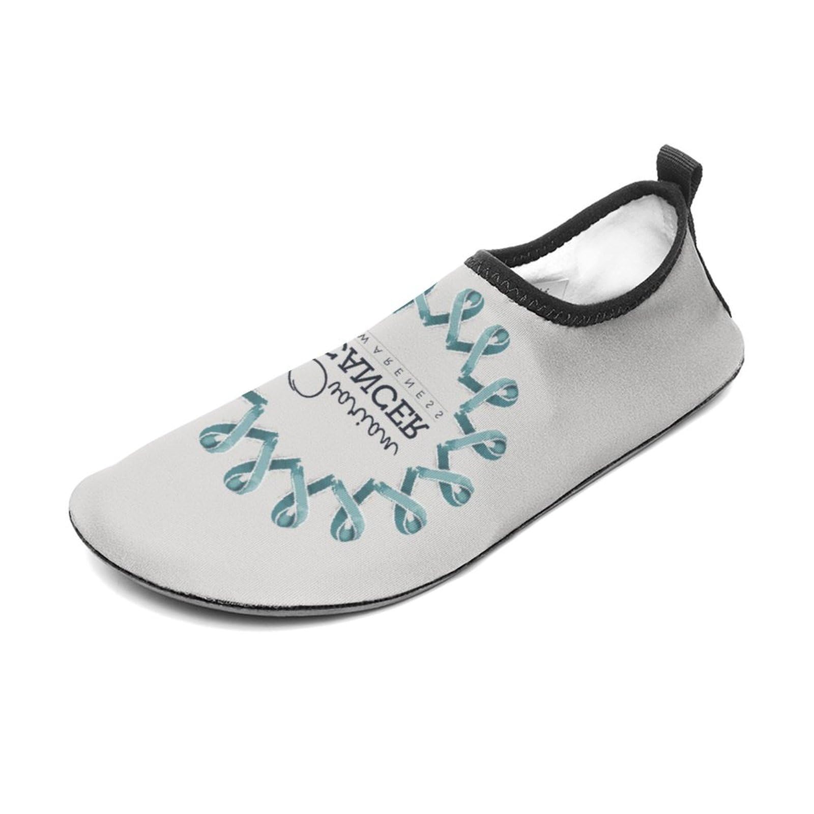 CSEMEIE Ovarian Cancer Awareness Month Water Shoes Beach Shoes Aqua Socks for Women Men Swimming Yoga