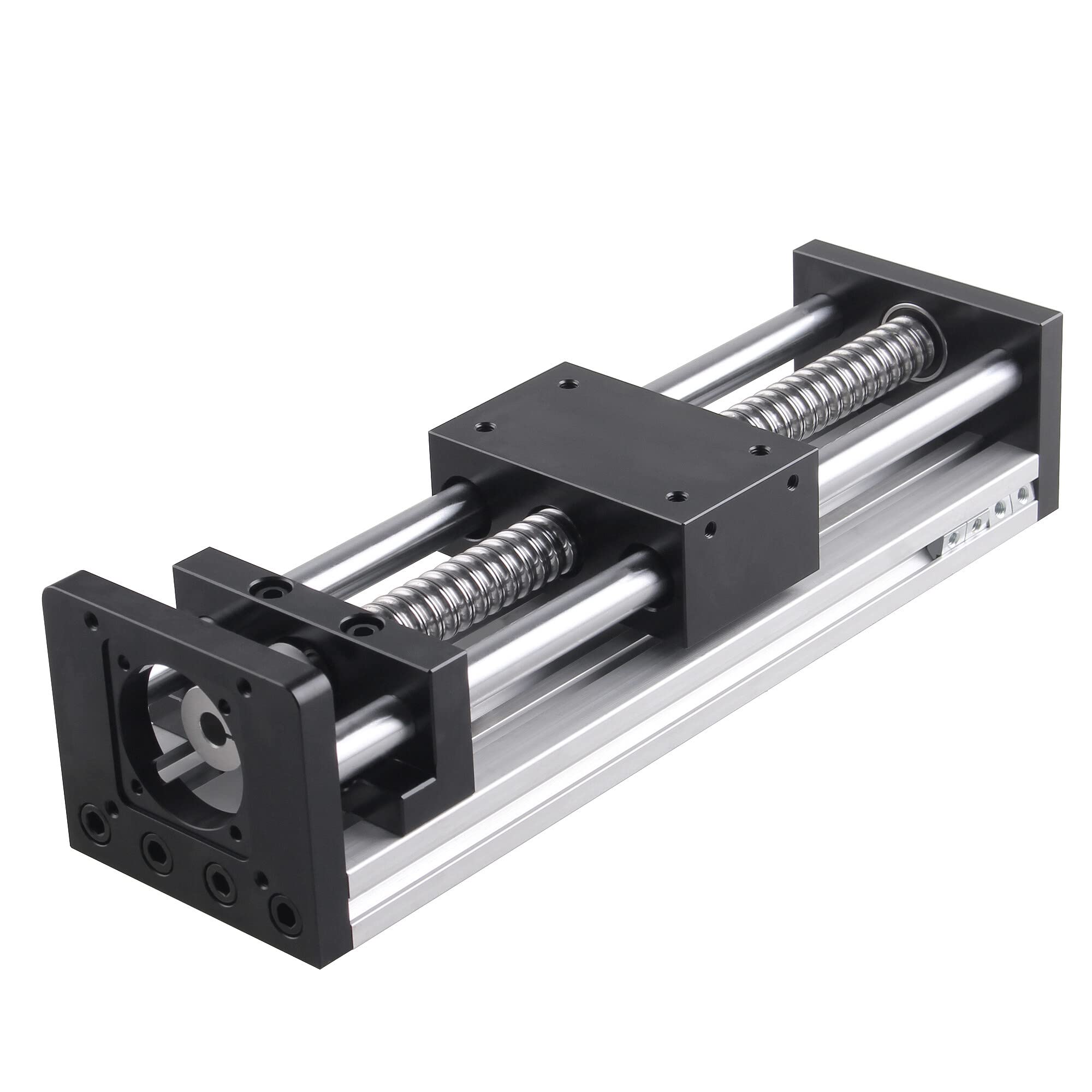 CNCMANS 300 mm Longueur de procédé effective Vis à billes de guidage optique à double axe SFU1204 300 mm, actionneur linéaire Guides linéaires Actionneur linéaire pour pièces de fraisage CNC DIY et