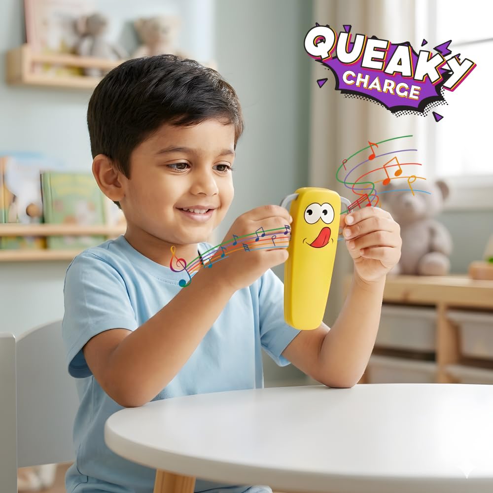 Blix Queaky Charge Rechargeable Sound Making Toy For Kids. Conductivity Experiment Toy. Perfect Toy For Creative Pranks. Circuit & Resistance Experiment Gift For Boys And Girls. Made In India (Yellow) — Amazon image 3