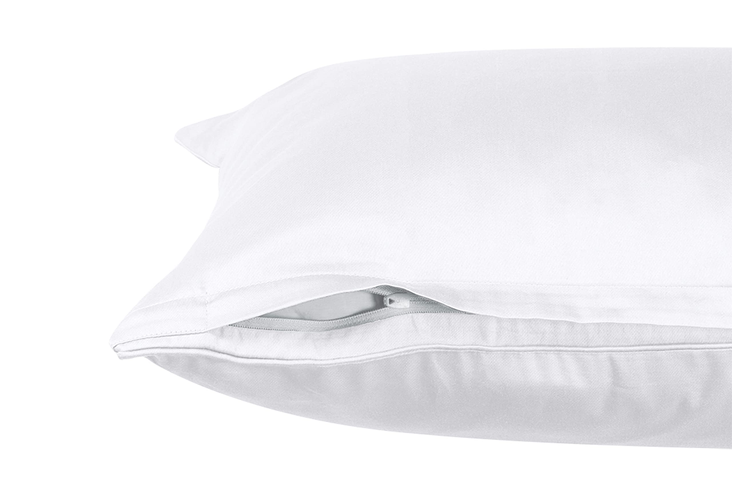 Ropa de cama Pure 135 x 200 blanco – Ropa de cama de algodón – Juego de ropa de cama con funda de almohada de 2 piezas – Funda de almohada de 80 x