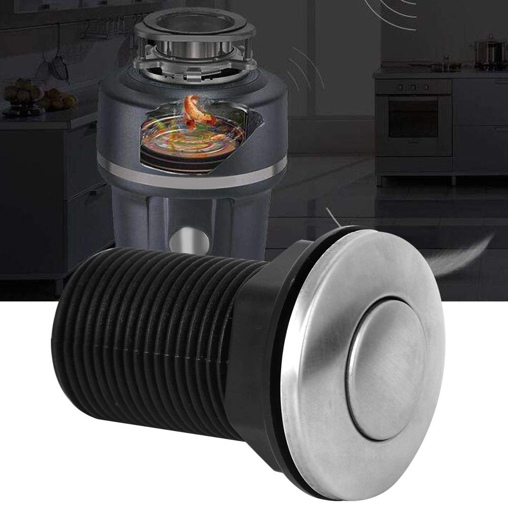 Kit de commutateur de bouton de tuyau d'air Interrupteur à poussoir activé par air pour baignoire d'élimination des ordures Convient pour la cuisine Élimination des ordures alimentaires Chauffe-eau él