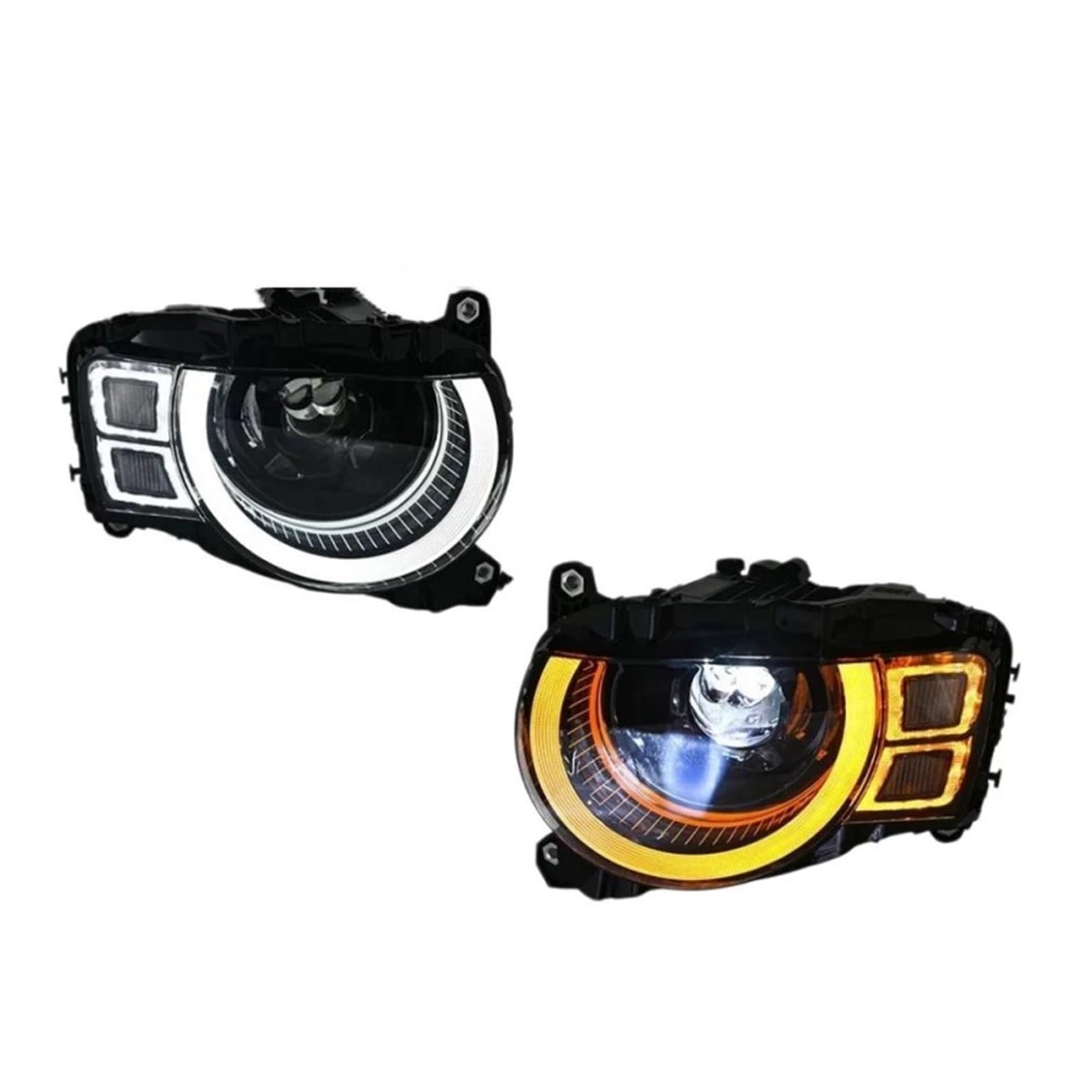 Faro Per Auto Per Land Rover Per Defender 2020-2025 | Gruppo Lampada Frontale Luce Di Marcia Diurna A LED Dinamica(Guidatore mancino,EU Version)
